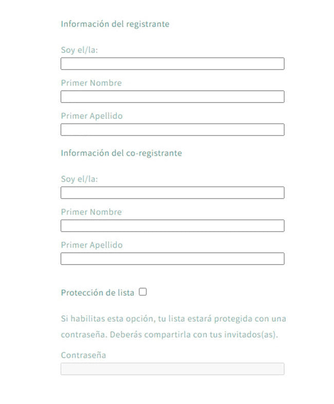 PASO 5: Información del organizador(a)