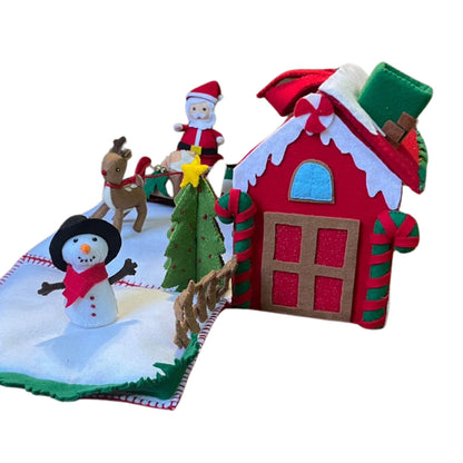 Casita Fieltro Papá Noel