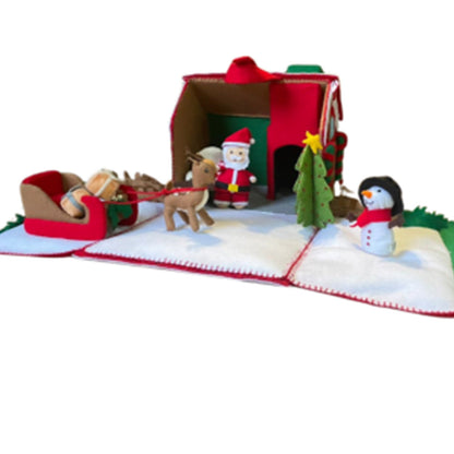 Casita Fieltro Papá Noel