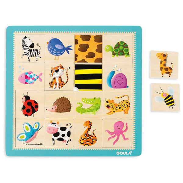 Rompecabeza Texturas Animales 16 pz