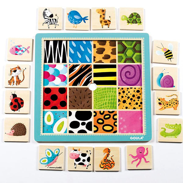 Rompecabeza Texturas Animales 16 pz