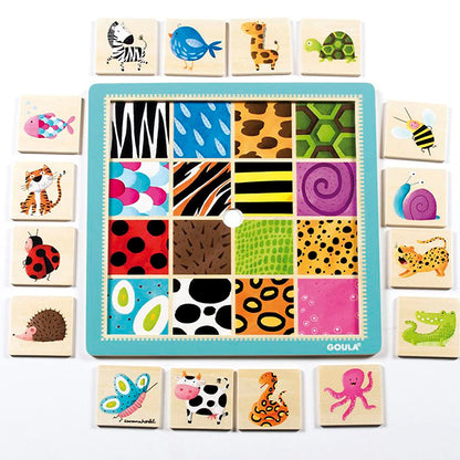 Rompecabeza Texturas Animales 16 pz