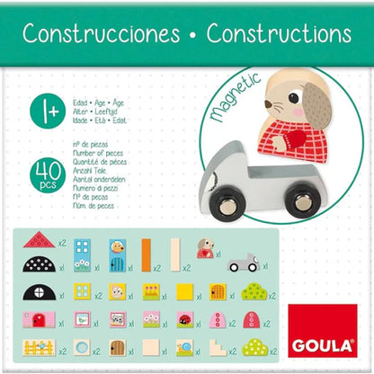Box W 40 Construction Blocks Car Rabbit