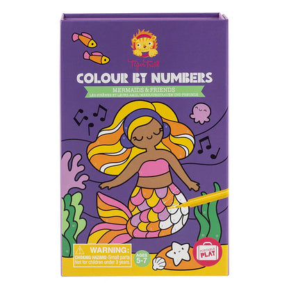 Set Para Colorear Colour by Numbers Set - Mermaids and Friends