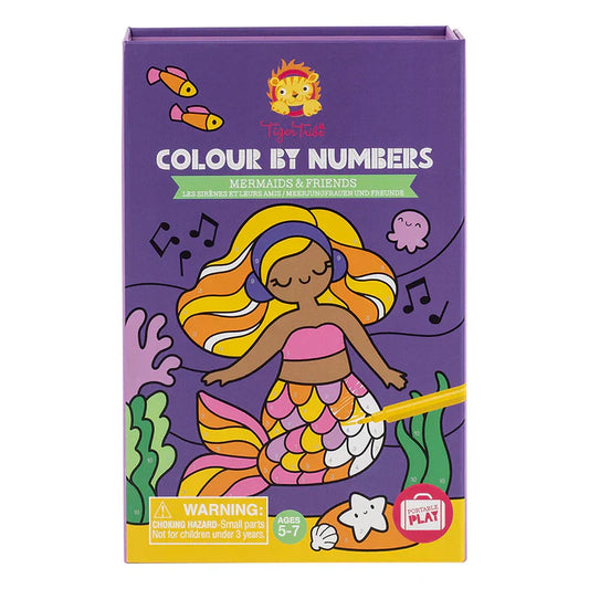 Set Para Colorear Colour by Numbers Set - Mermaids and Friends