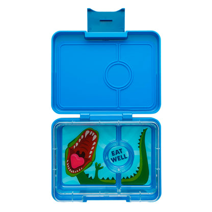 Yumbox Snack - Surf Blue Dinosaur Tray