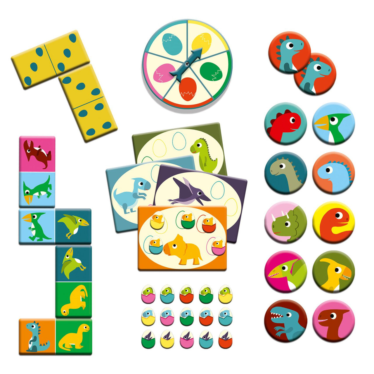 Juego de Mesa - Bingo Memo Domino Dinosaurios