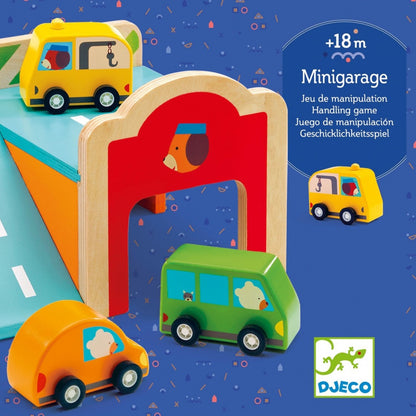 Juguete de Madera - Mini Garaje con Autos