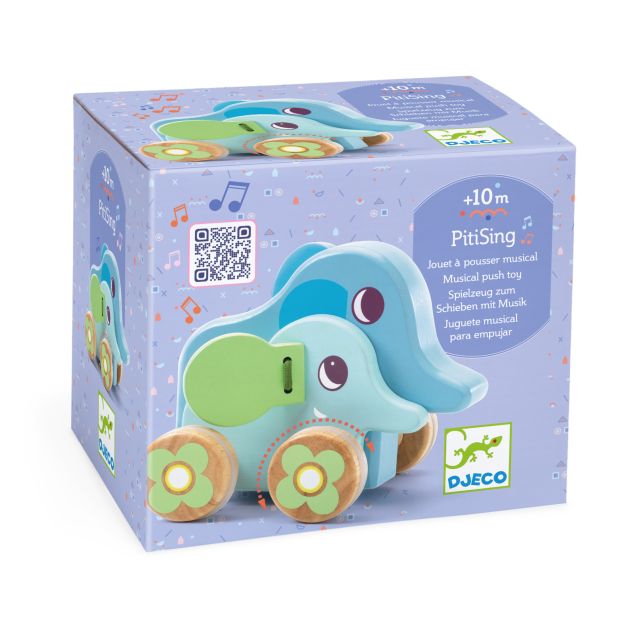 Baby Color - Juguete para Empujar Elefantes - Pitising